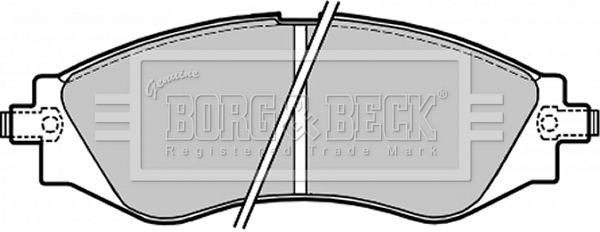 BORG & BECK Комплект тормозных колодок, дисковый тормоз BBP1642
